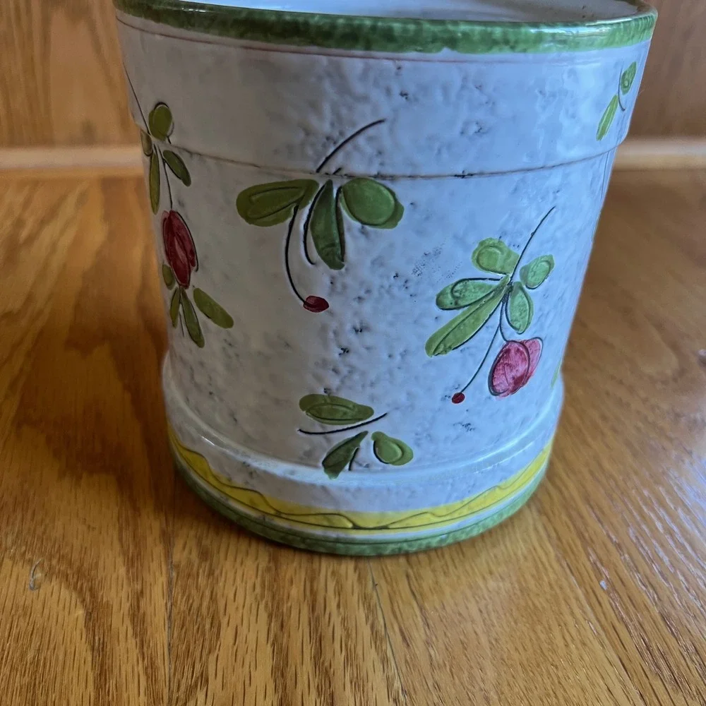 Jay Willfred Hand Painted Italian Pottery Planter‎ Butterfly Floral 30/116